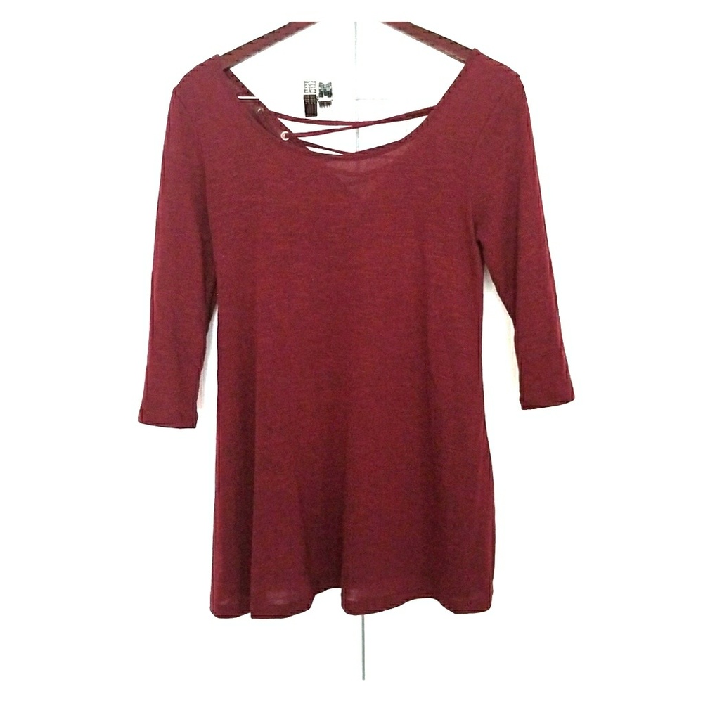 Burgundy shirt